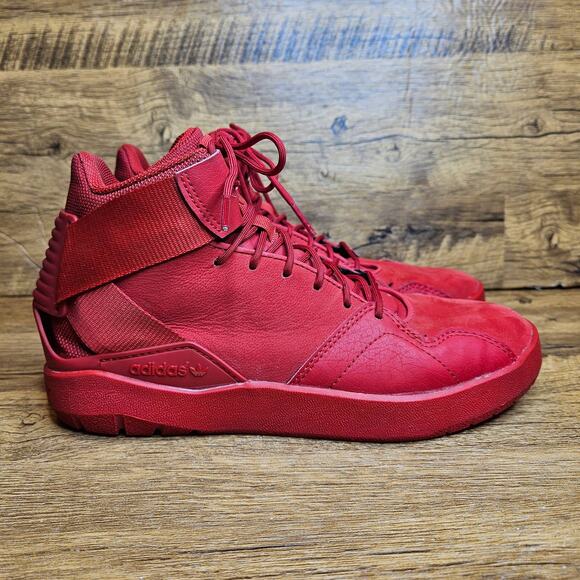 adidas Crestwood Mid-top Triple Red Sneaker sz 5.5 youth - Picture 4 of 10